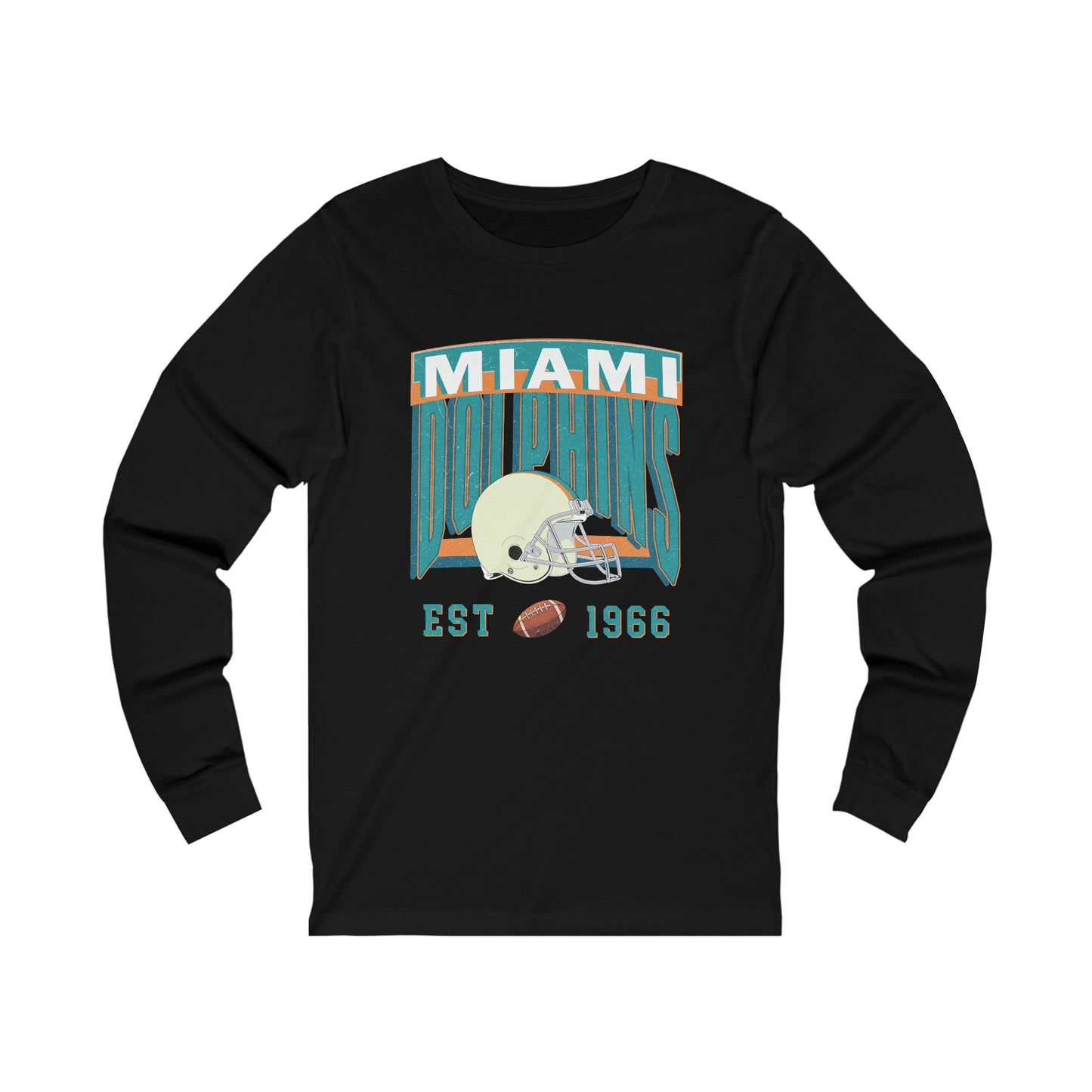 Miami Dolphins Football Unisex Jersey Long Sleeve Tee
