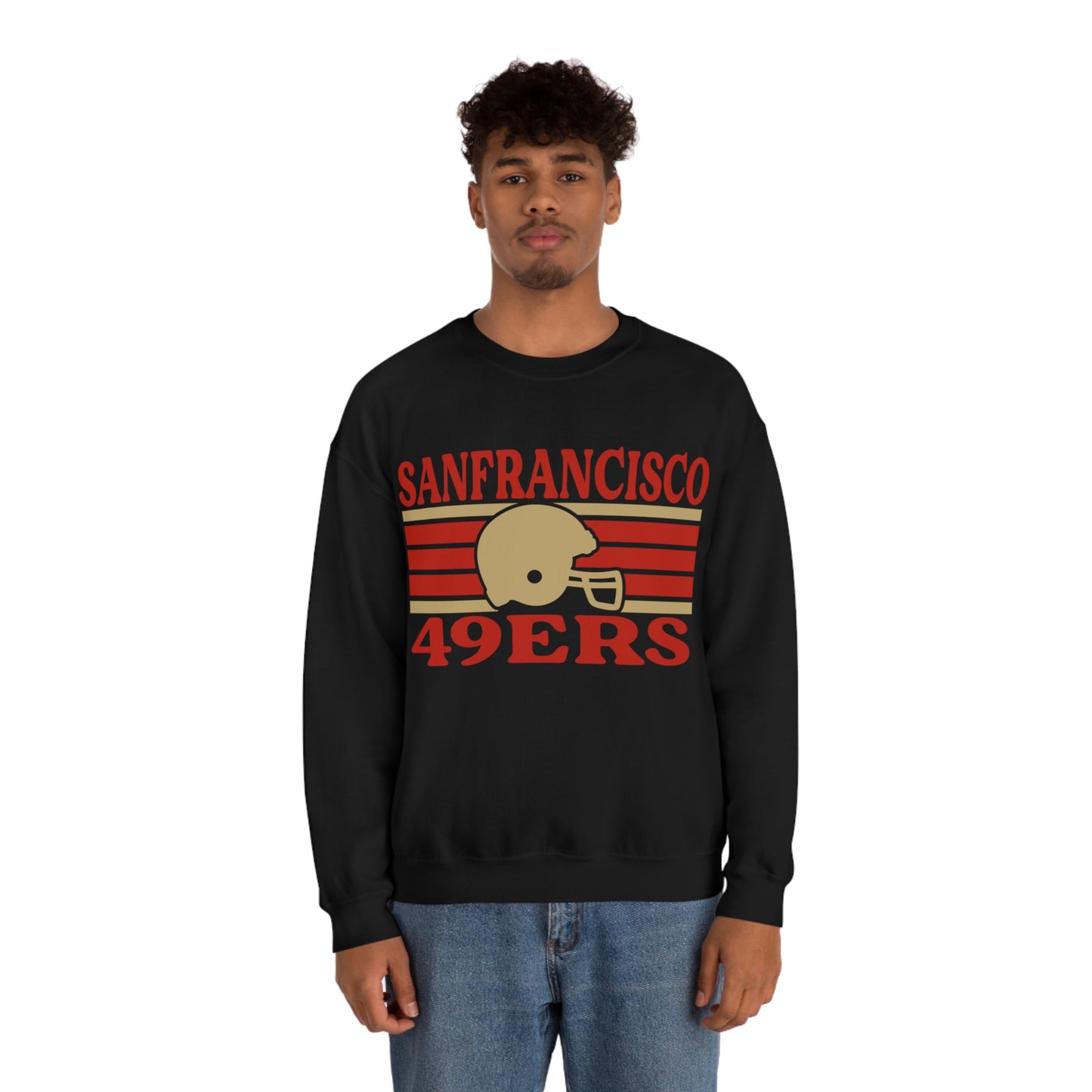 Retro Style San Francisco Football  Unisex Heavy Blend Crewneck Sweatshirt