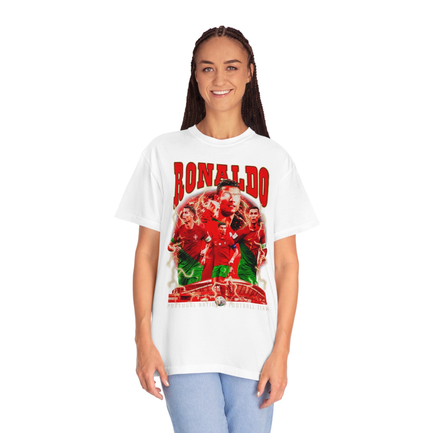 Ronaldo Soccer Unisex Garment-Dyed T-shirt