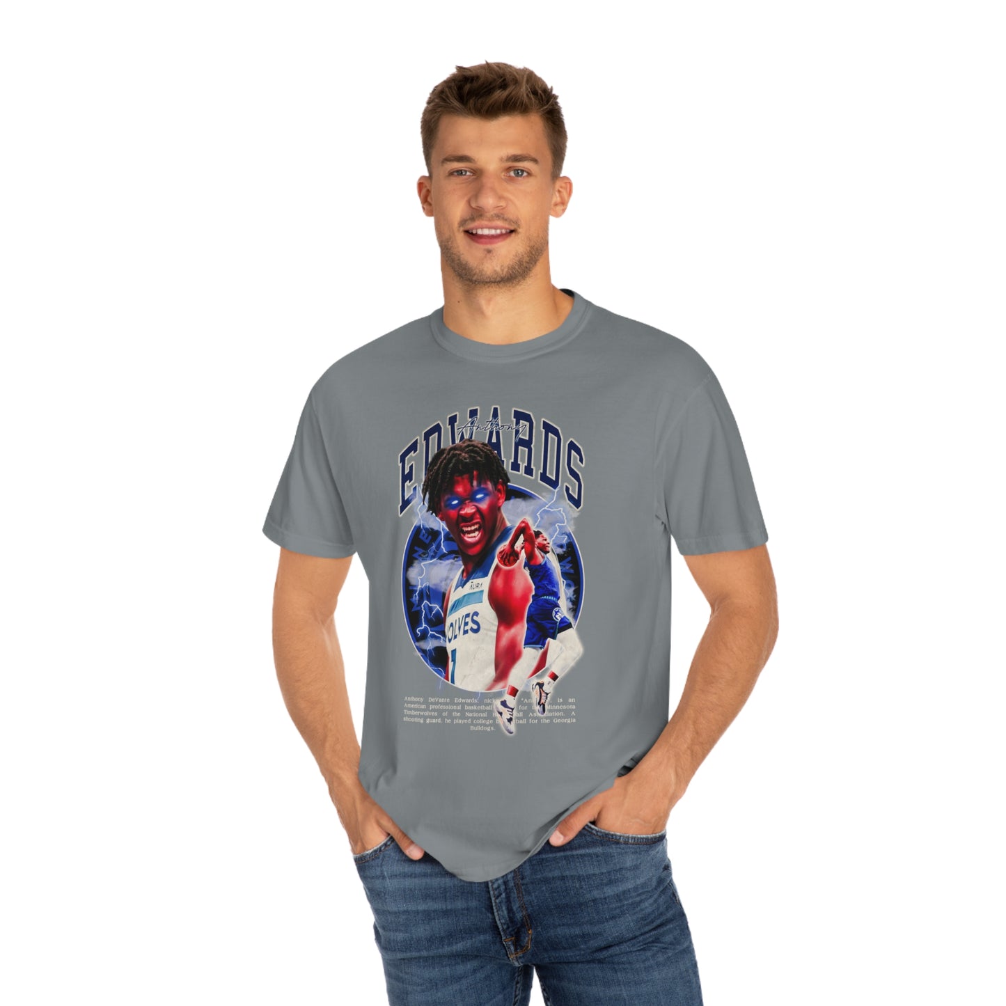 Edwards Timberwolves Basketball Unisex Garment-Dyed T-shirt