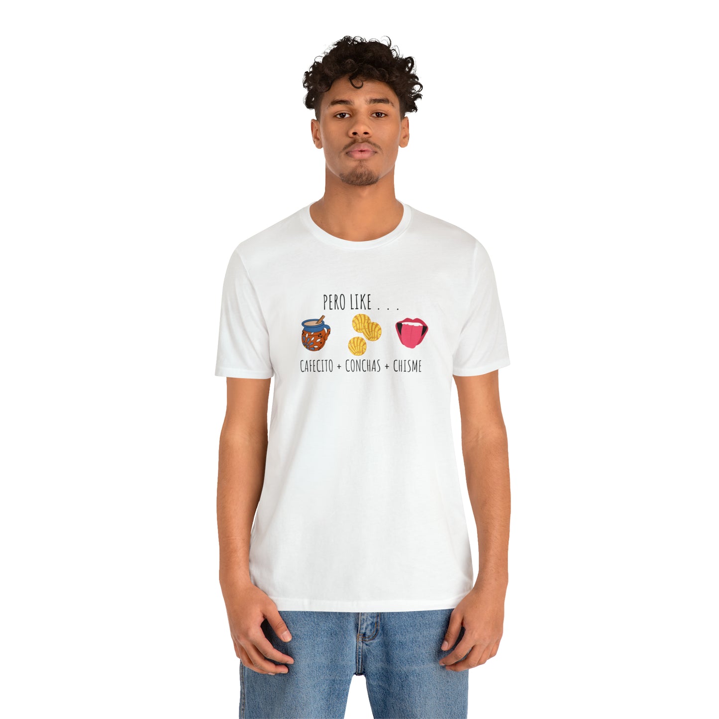 Cafecito, Conchas, & Chisme | Unisex Jersey Short Sleeve Tee