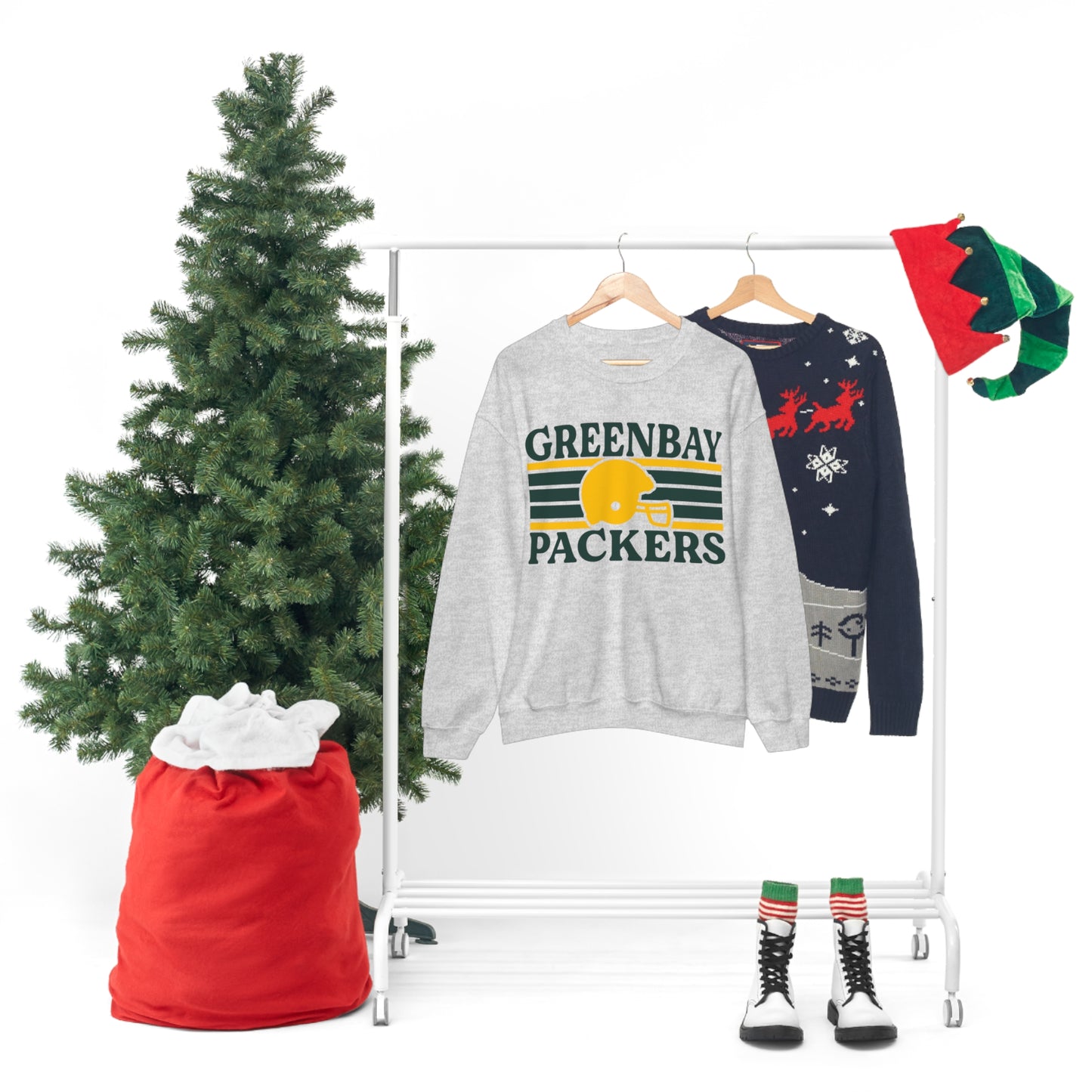 Retro Style Green Bay Football  Unisex Heavy Blend Crewneck Sweatshirt