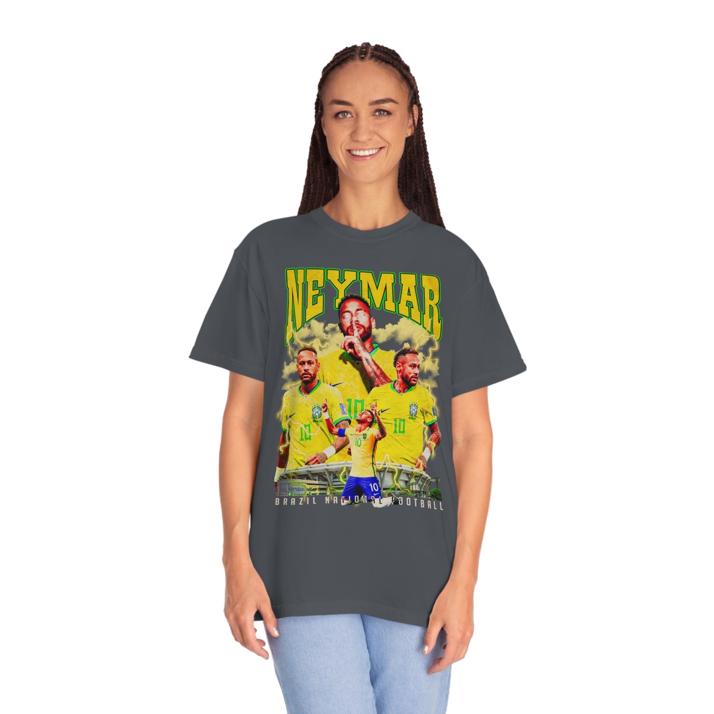 Neymar Soccer Unisex Garment-Dyed T-shirt
