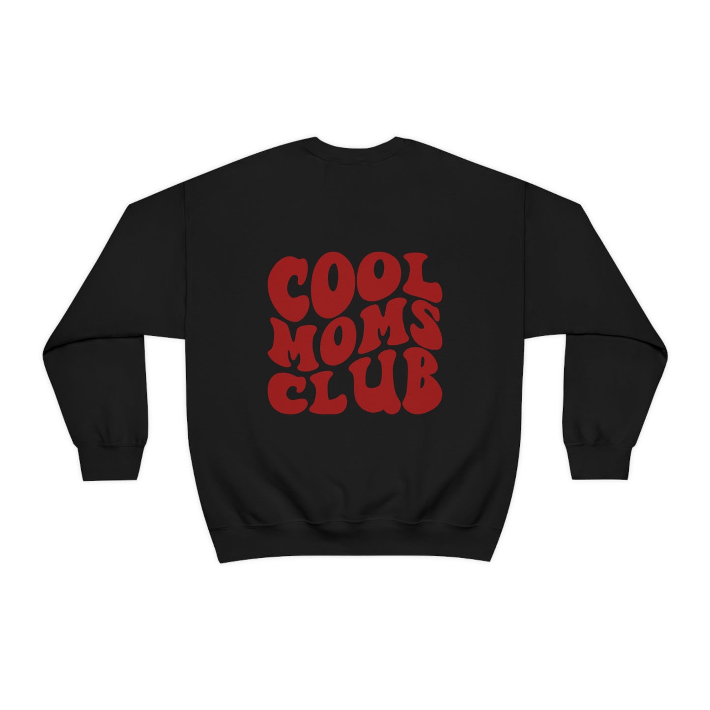 Melting Smiley Cool Moms Club Unisex DryBlend® Crewneck Sweatshirt Front/Back Print