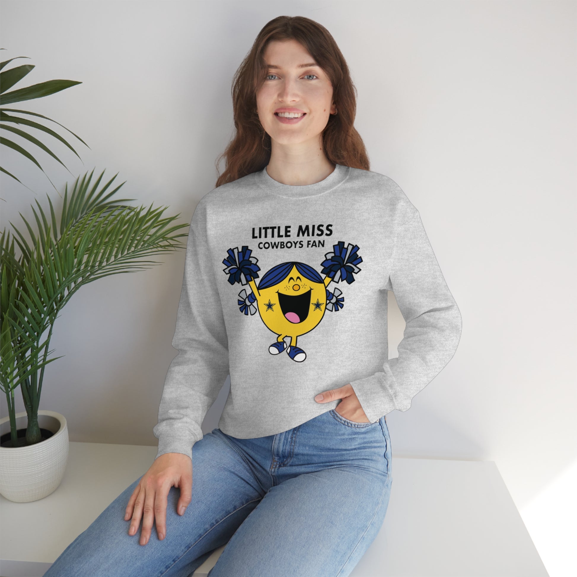 Little Miss Dallas Cowboys Unisex Heavy Blend Crewneck Sweatshirt