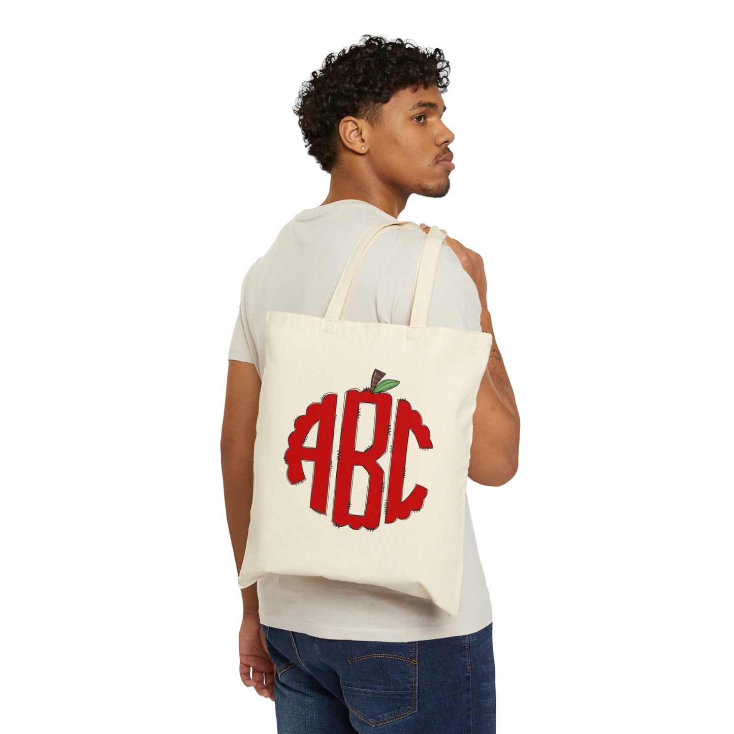 ABC Apple Teacher Canvas Tote Bag