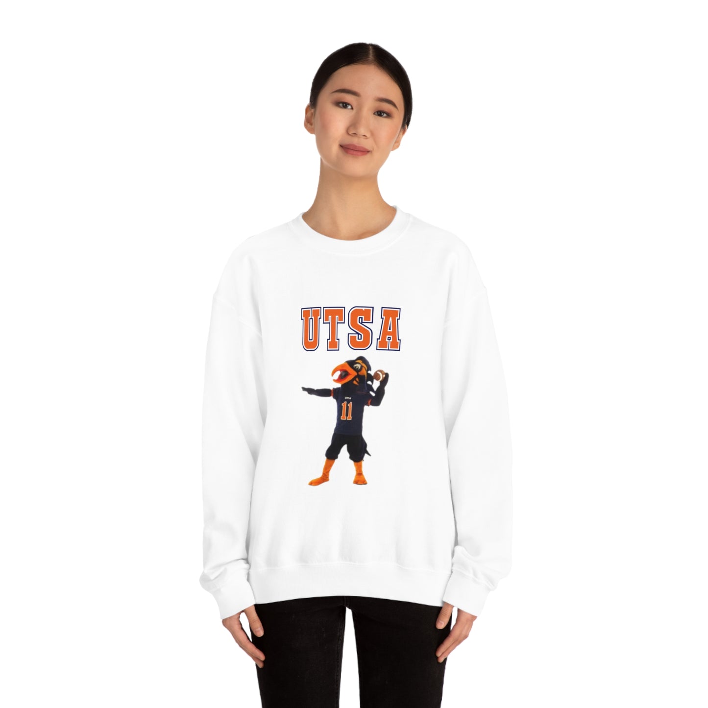 UTSA Mascot Roadrunner San Antonio Texas Unisex Heavy Blend Crewneck Sweatshirt