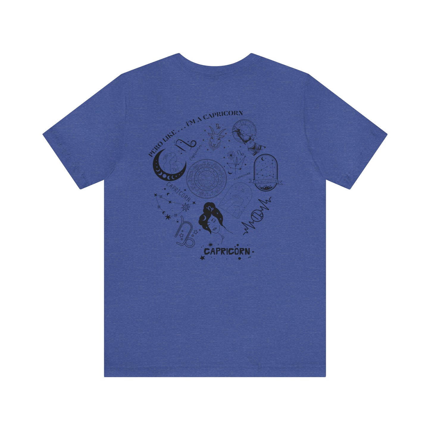 Zodiac Capricorn - Astrology Unisex Jersey Short Sleeve Tee Front/Back Print