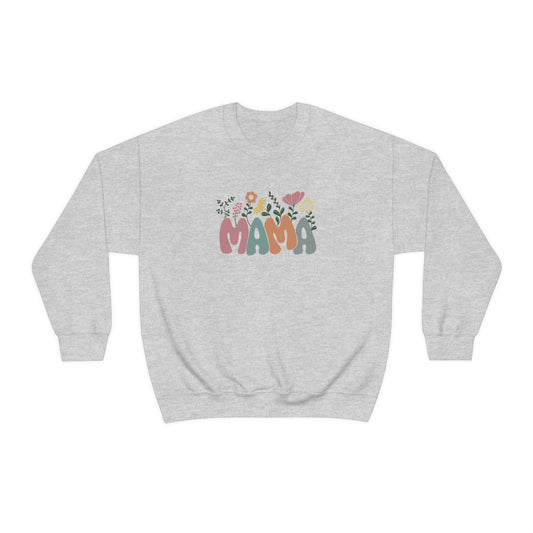 Mama Floral Unisex DryBlend® Crewneck Sweatshirt