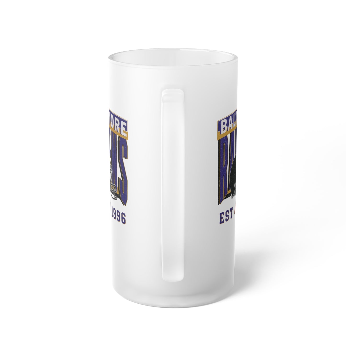 Baltimore Football Frosted Glass Beer Mug