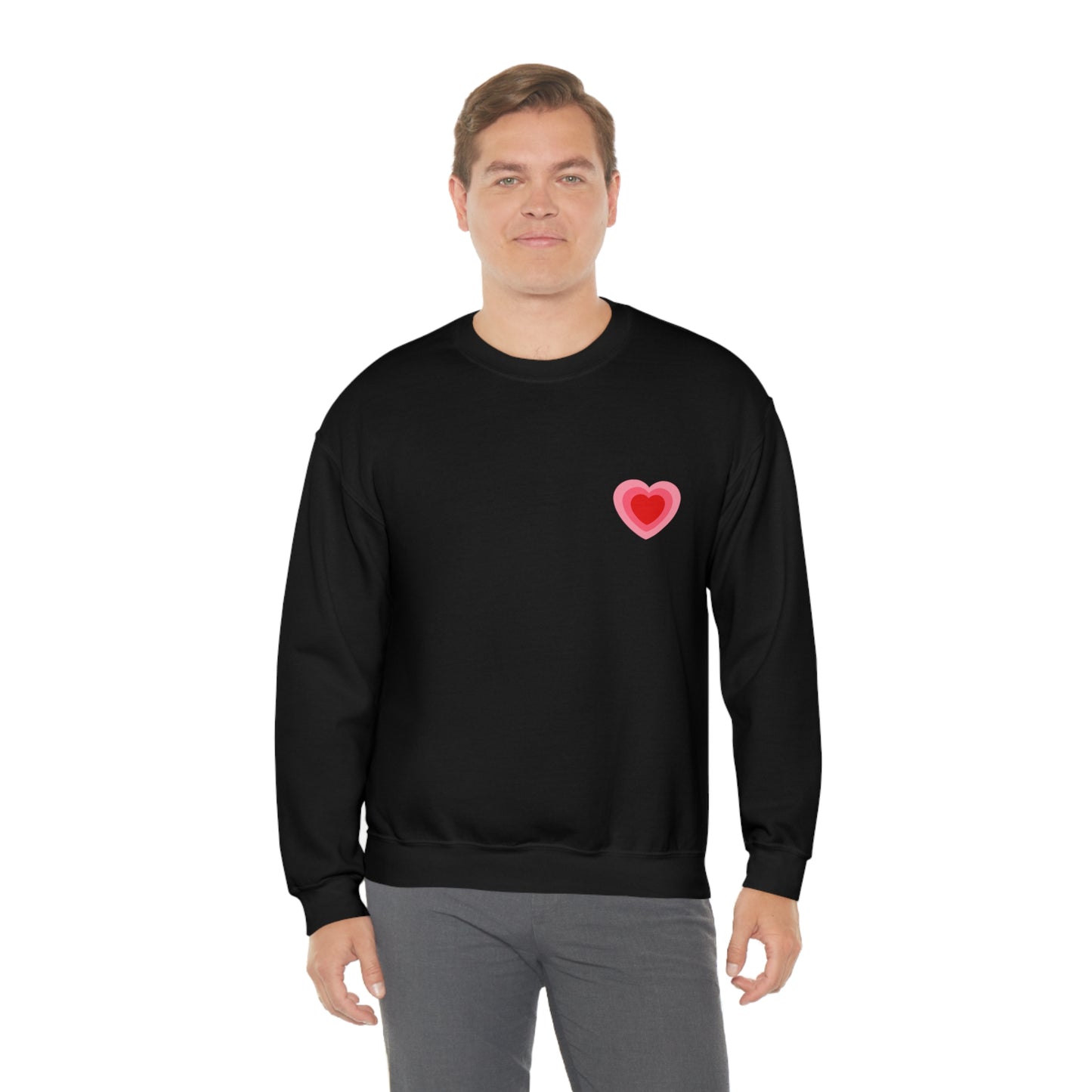 Heart Thick Thighs Love Vibes Valentines Day Unisex Heavy Blend Crewneck Sweatshirt Front/Back Print