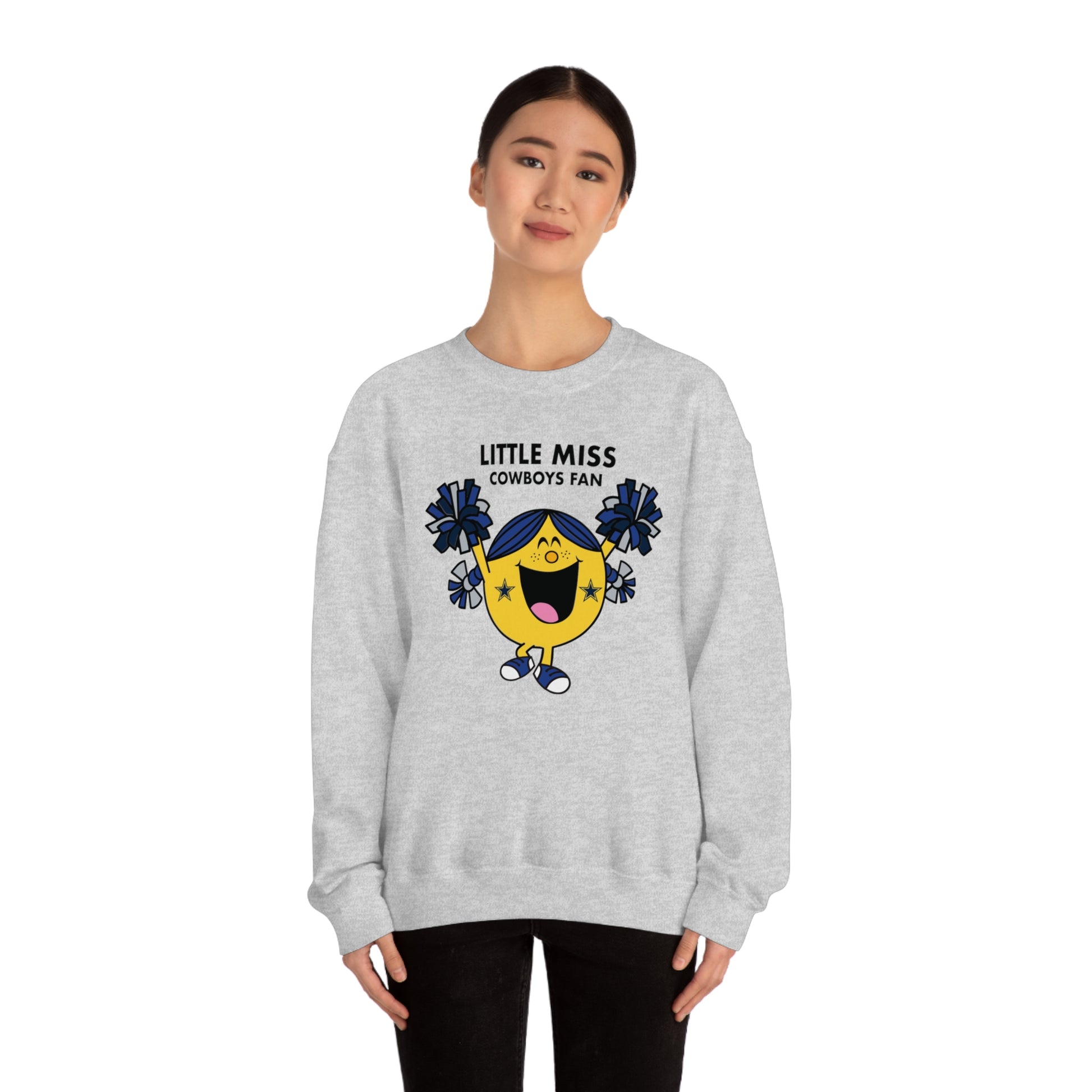 Little Miss Dallas Cowboys Unisex Heavy Blend Crewneck Sweatshirt