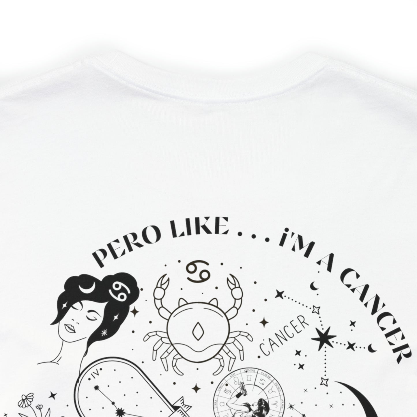 Zodiac Cancer - Astrology Unisex Jersey Short Sleeve Tee Front/Back Print