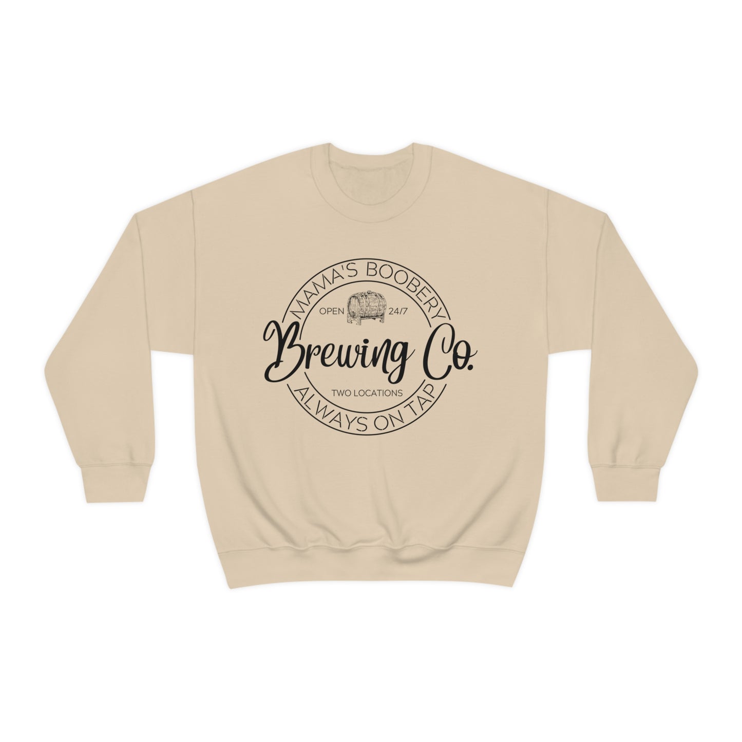 Moms Boobery Brewery Unisex DryBlend® Crewneck Sweatshirt