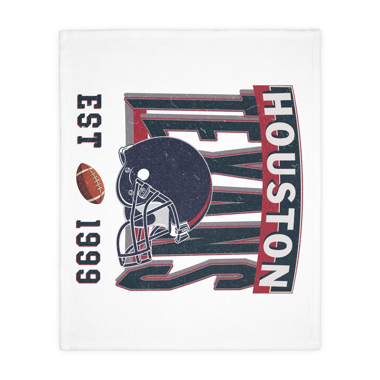 Houston  Football Velveteen Minky Throw Blanket