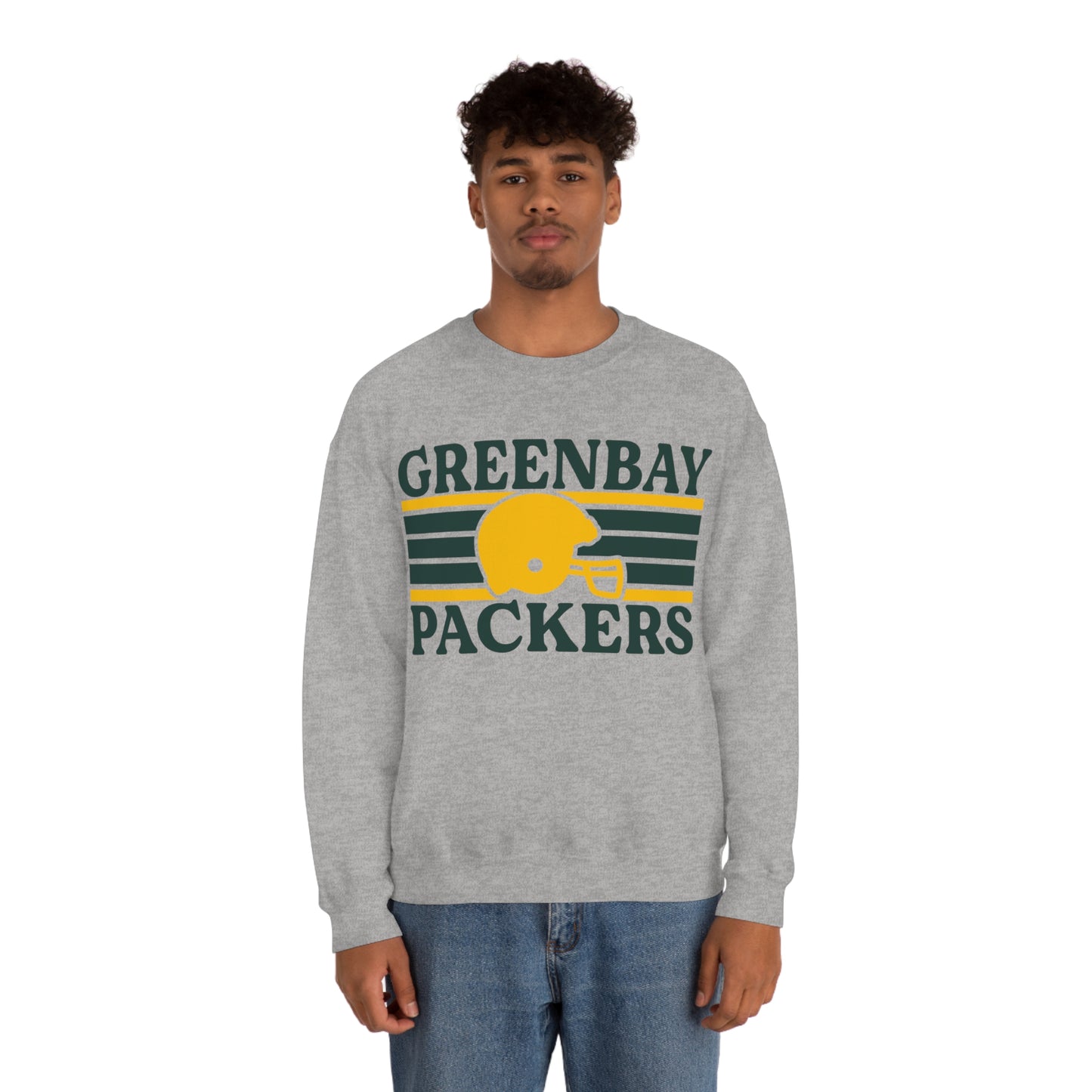 Retro Style Green Bay Football  Unisex Heavy Blend Crewneck Sweatshirt