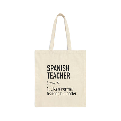 Spanish Teacher Canvas Tote Bag