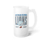 Detroit Football Frosted Glass Beer Mug