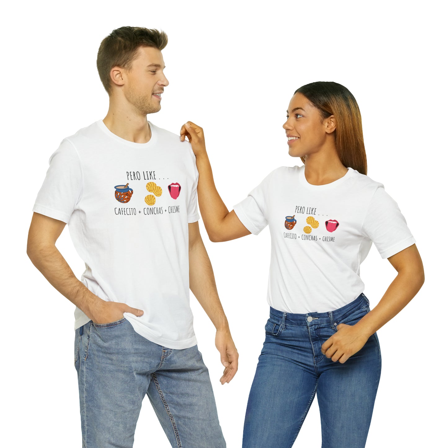 Cafecito, Conchas, & Chisme | Unisex Jersey Short Sleeve Tee