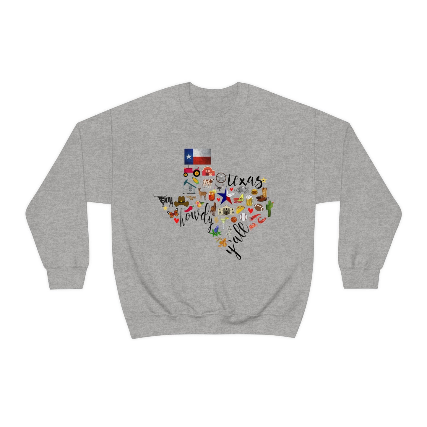 Texas Love Unisex Heavy Blend Crewneck Sweatshirt