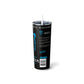 Energy Drink Inspired Skinny Steel Tumbler with Straw, 20oz