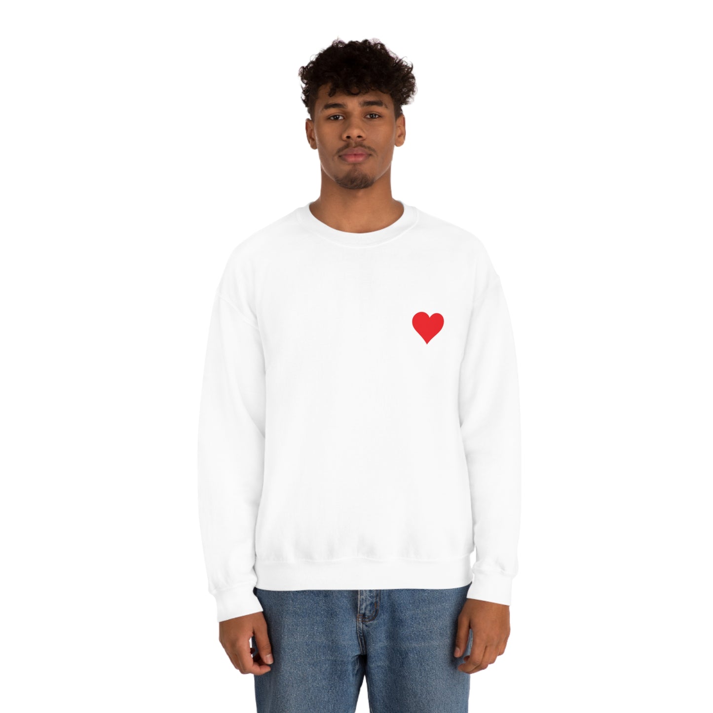 Heart Lover Girl Valentines Day Unisex Heavy Blend Crewneck Sweatshirt Front/Back Print