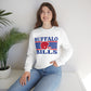 Retro Style Buffalo  Football  Unisex Heavy Blend Crewneck Sweatshirt