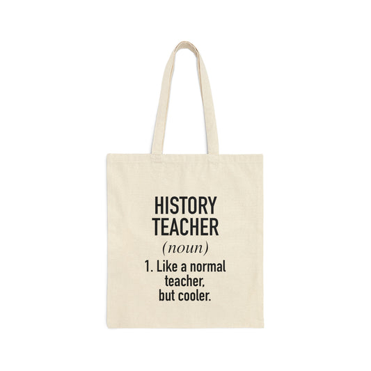 History Teacher Canvas Tote Bag