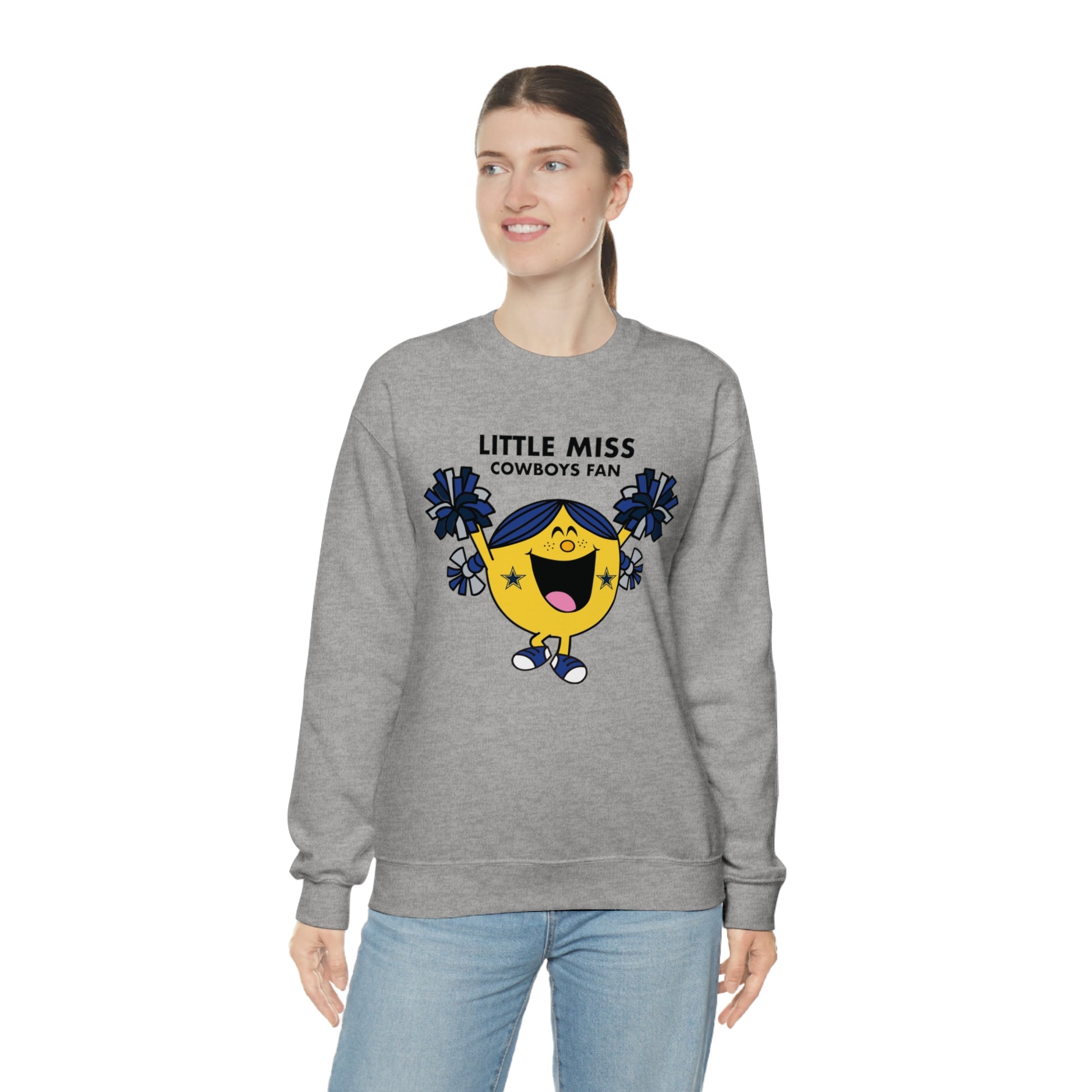 Little Miss Dallas Cowboys Unisex Heavy Blend Crewneck Sweatshirt – PeroLike