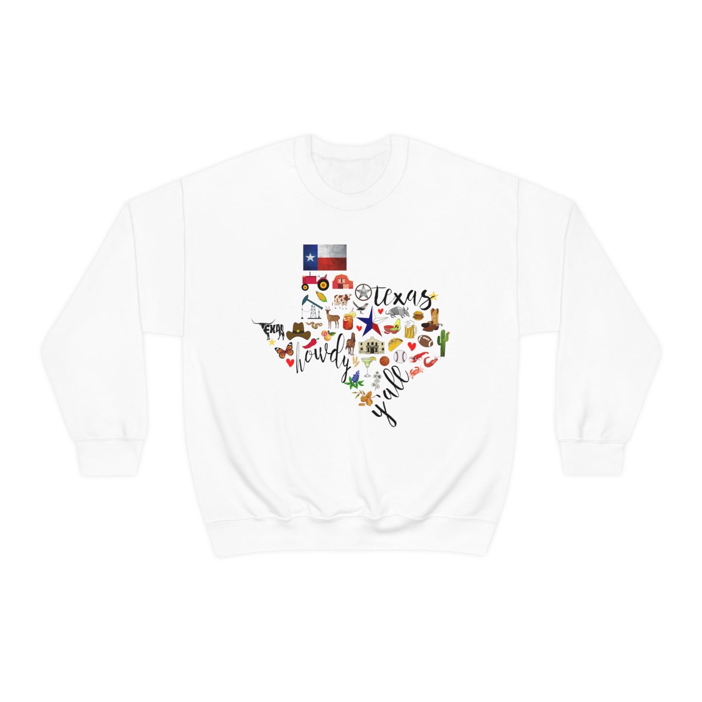 Texas Love Unisex Heavy Blend Crewneck Sweatshirt