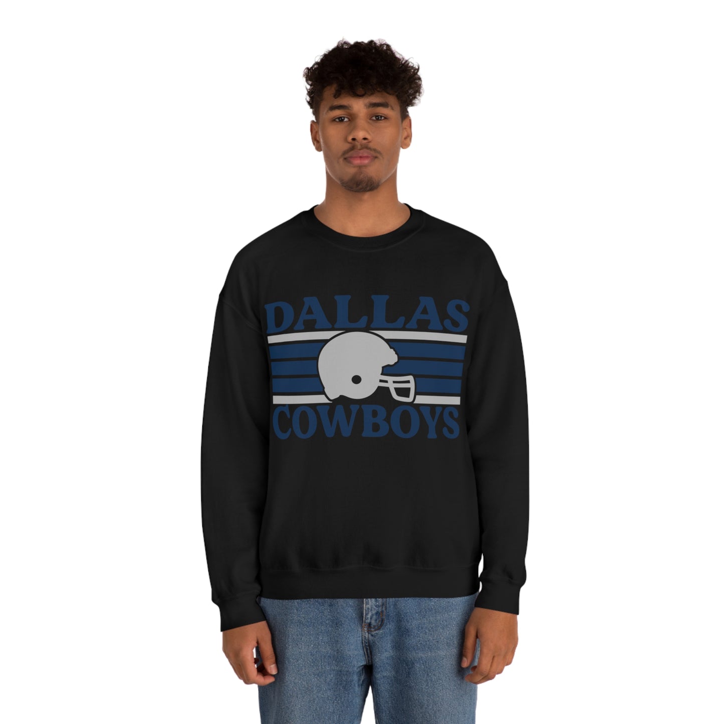 Retro Style Dallas Football  Unisex Heavy Blend Crewneck Sweatshirt