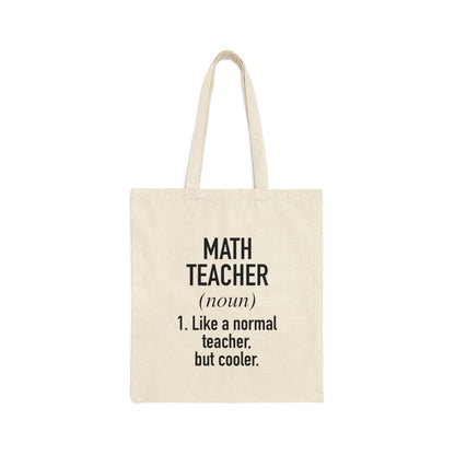 Math Teacher Canvas Tote Bag