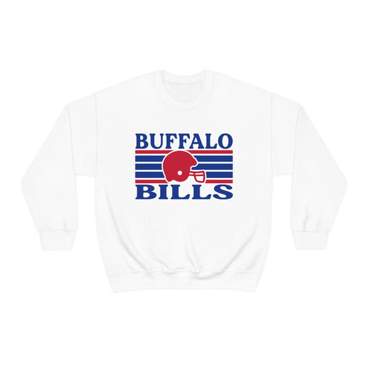 Retro Style Buffalo  Football  Unisex Heavy Blend Crewneck Sweatshirt
