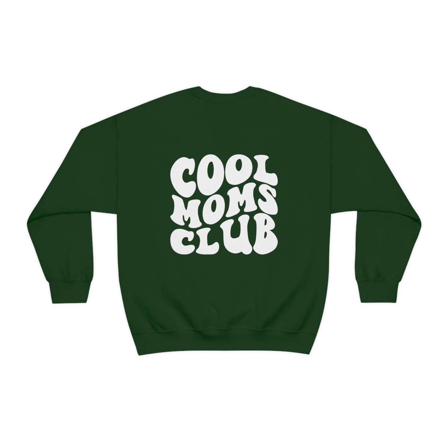 Melting Smiley Cool Moms Club Unisex DryBlend® Crewneck Sweatshirt Front/Back Print