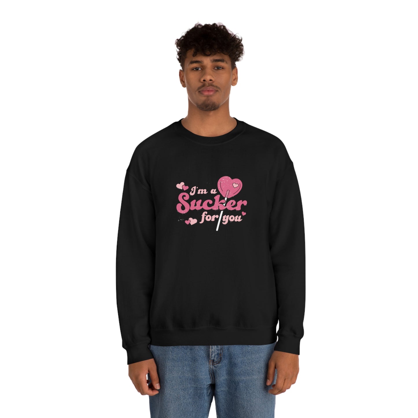 Sucker For You Valentines Day Unisex Heavy Blend Crewneck Sweatshirt