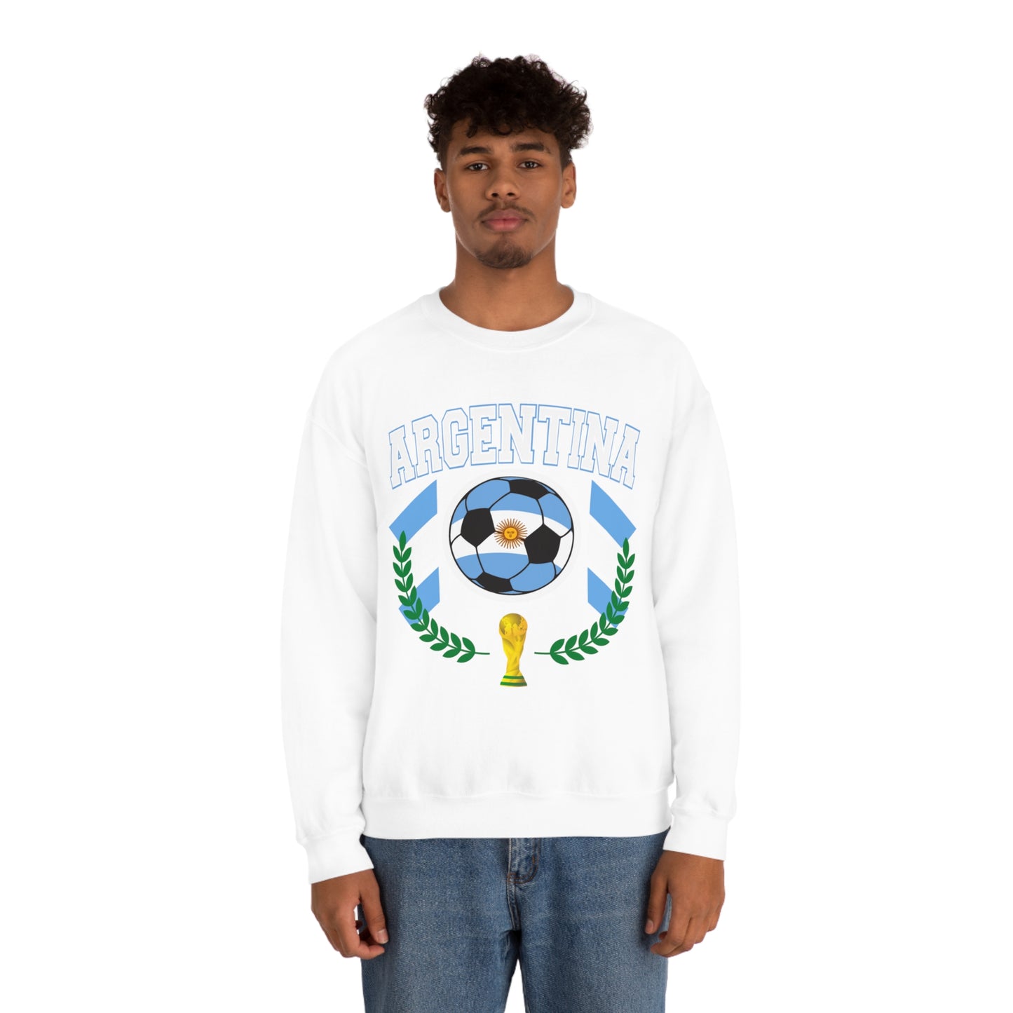 Argentina World Cup Soccer  Unisex Heavy Blend Crewneck Sweatshirt