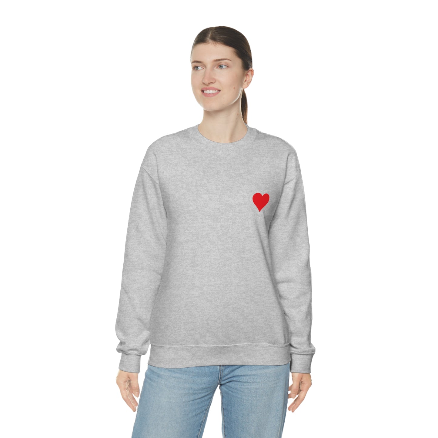 Heart Lover Girl Valentines Day Unisex Heavy Blend Crewneck Sweatshirt Front/Back Print