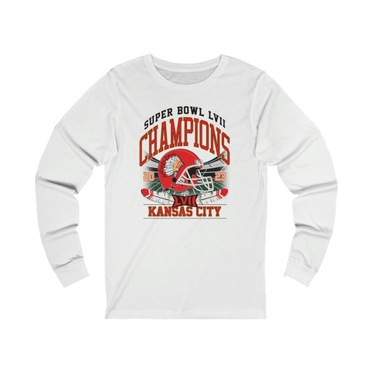 Super Bowl Champions Kansas City Football Unisex Jersey Long Sleeve Tee