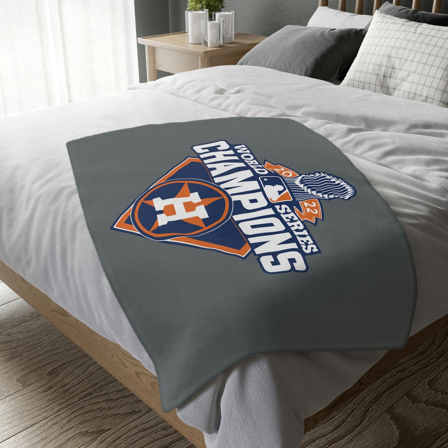 Houston World Series Champions Baseball |  Velveteen Plush Blanket