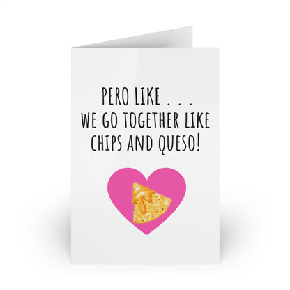 We Go Together Like Chips and Queso Valentines Day Greeting Card