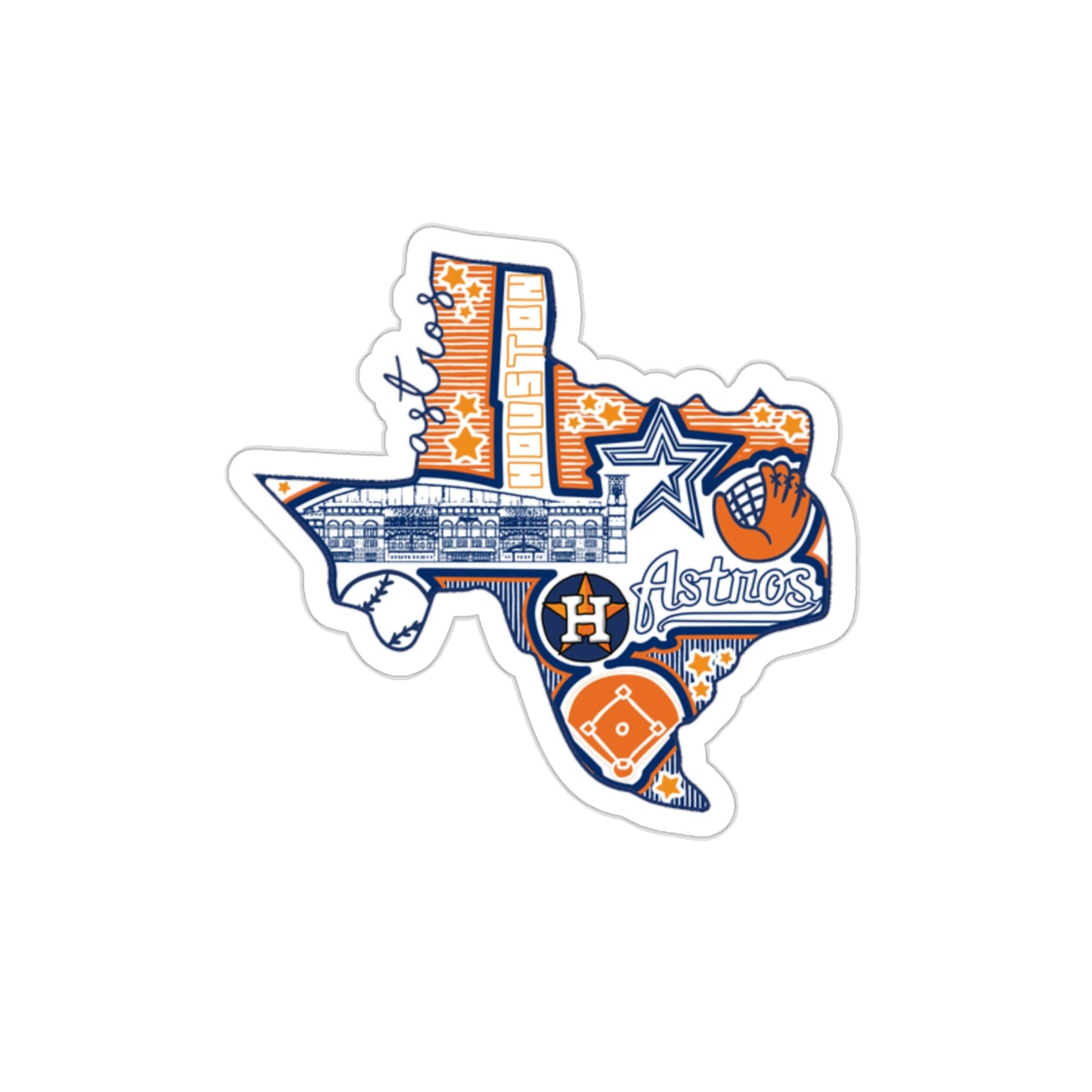 Houston Astros World Series Champions Baseball | Die-Cut Stickers