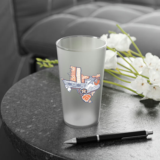 Houston Astros World Series Champions Baseball | Frosted Pint Glass, 16oz