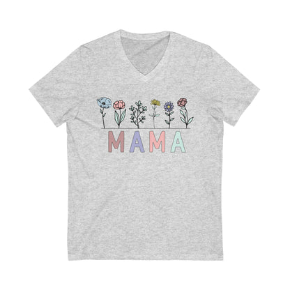 Mama Matching Mommy & Me Set Unisex Jersey Short Sleeve V-Neck Tee