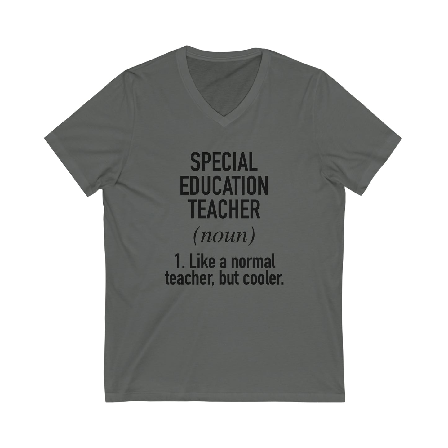 Special Education Teacher Definition Unisex Jersey Short Sleeve V-Neck Tee