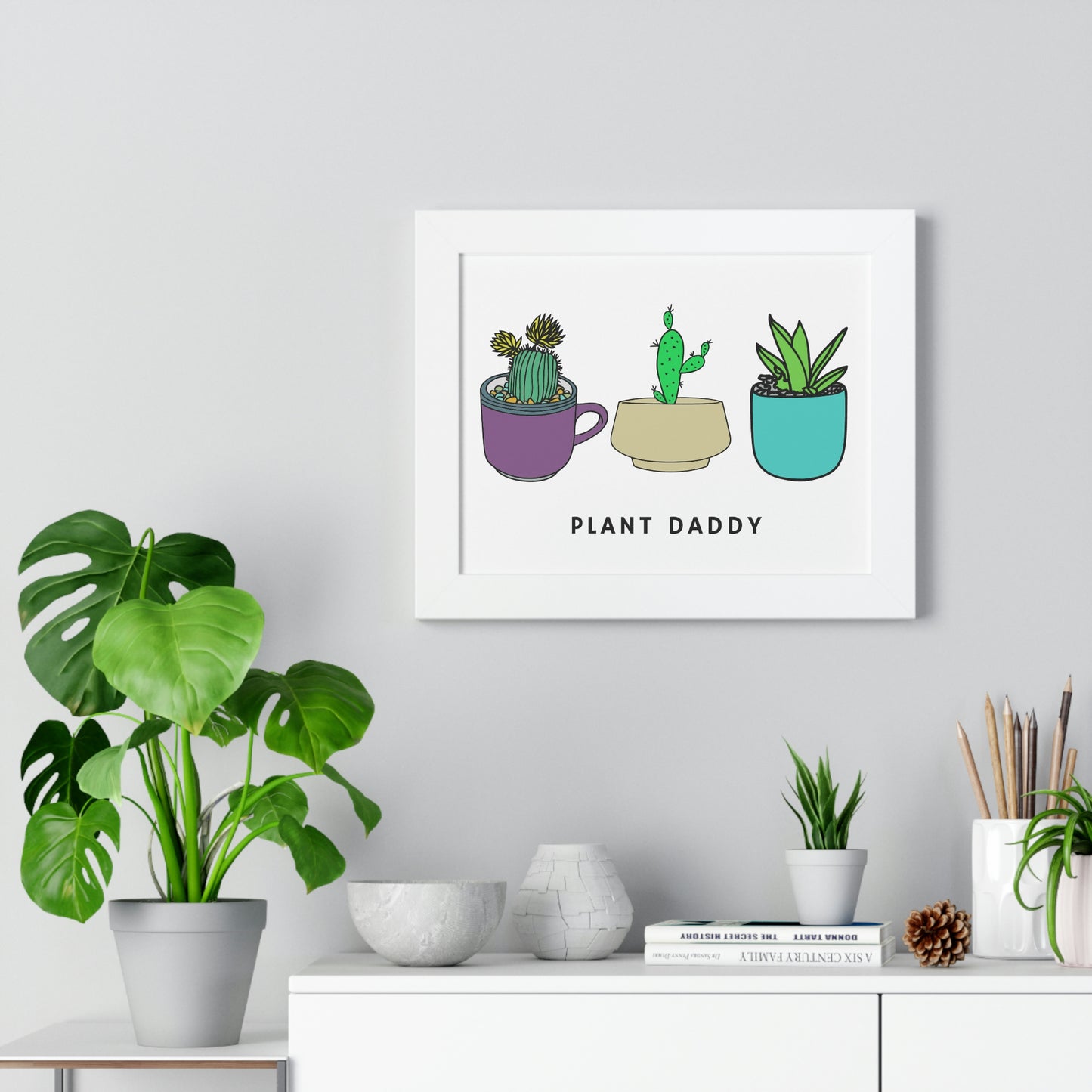 Plant Daddy Framed Horizontal Poster