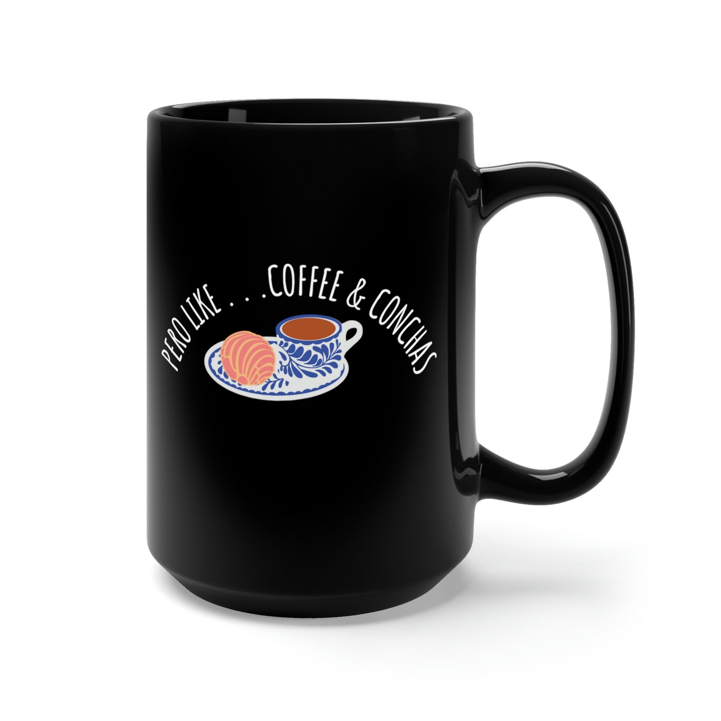 Coffee & Conchas | Black Coffee Mug 15oz